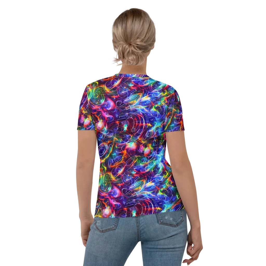 Molten Ribbon Reef on Women's Crew Neck T-Shirt — Back