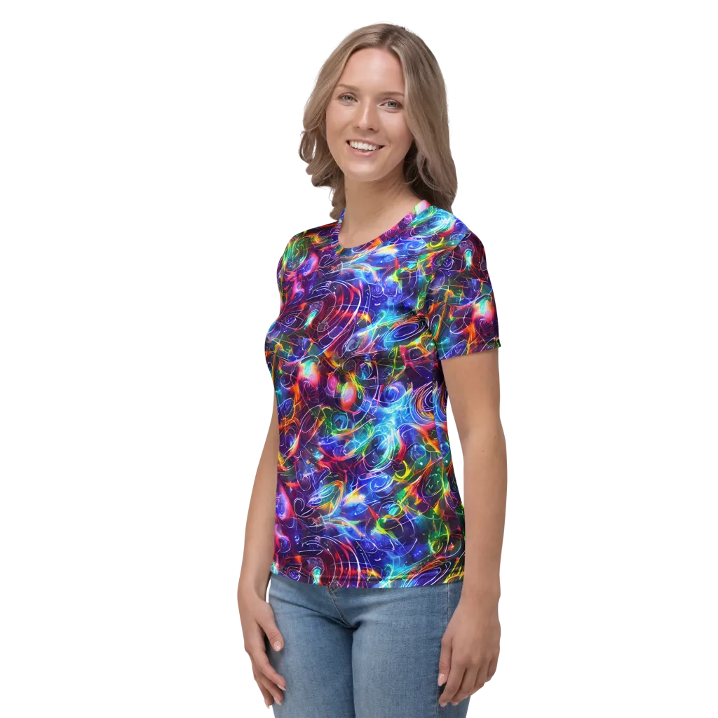 Molten Ribbon Reef on Women's Crew Neck T-Shirt — Left