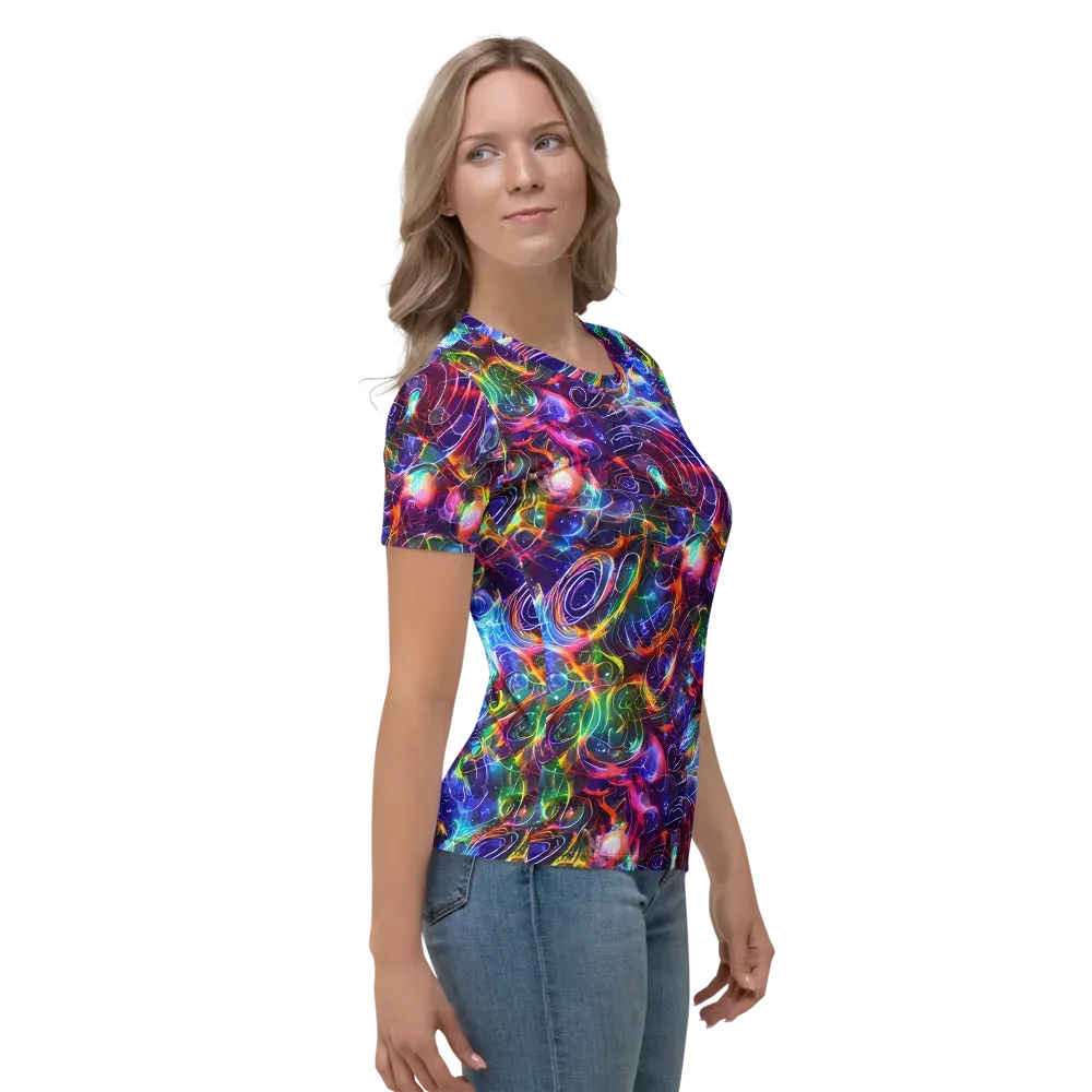 Molten Ribbon Reef on Women's Crew Neck T-Shirt — Right