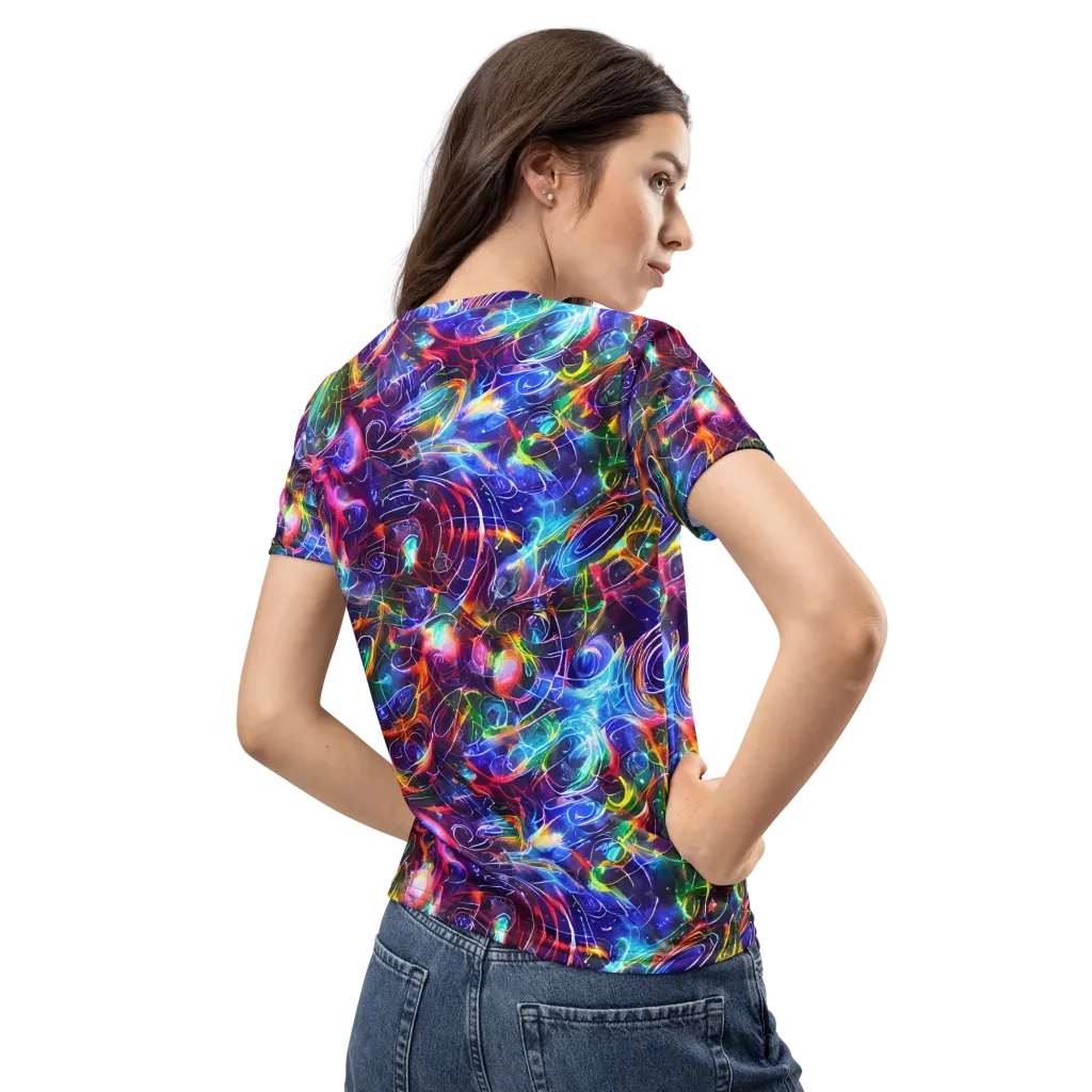 Molten Ribbon Reef on Women's Crew Neck T-Shirt — Back