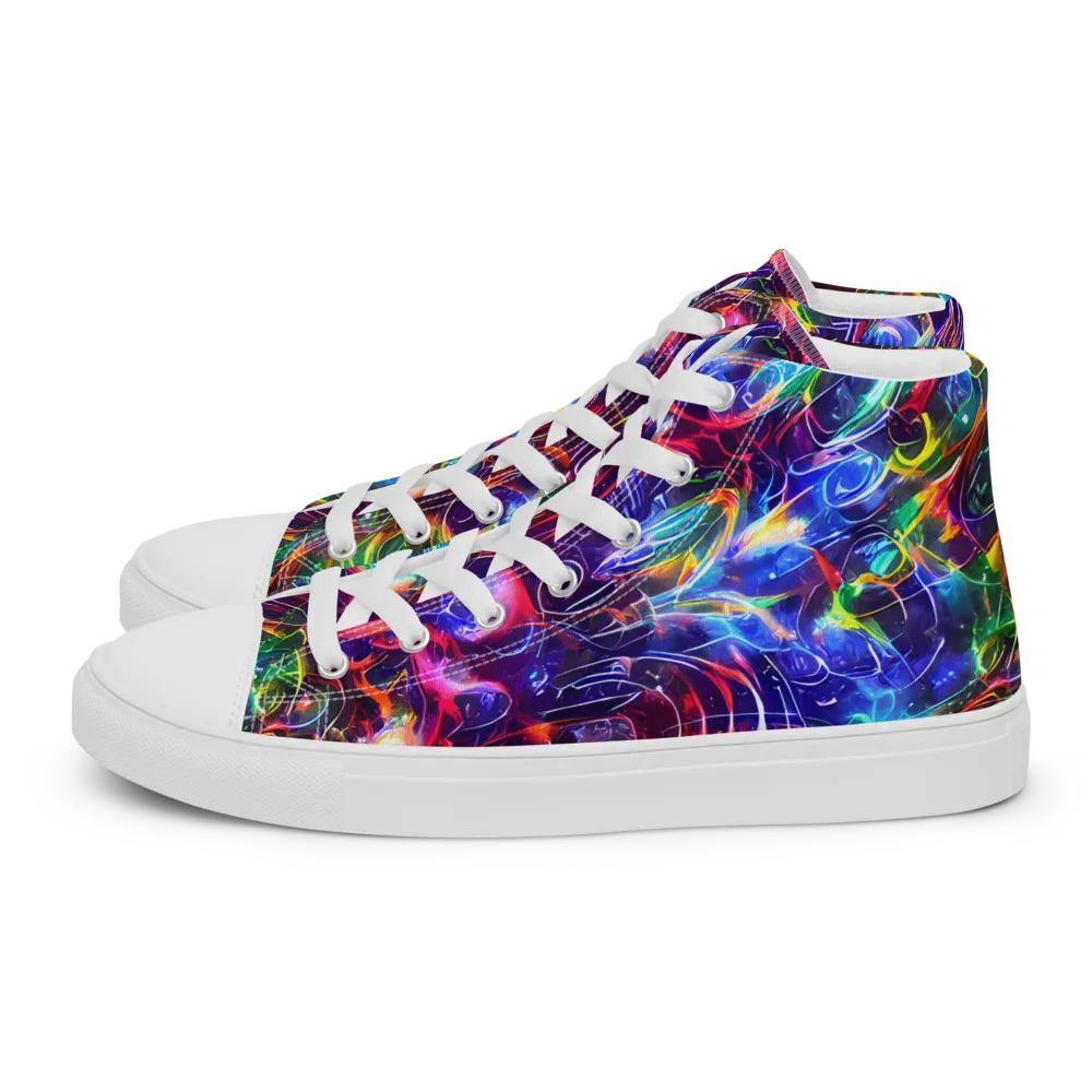 Molten Ribbon Reef on Women's High Top Canvas Shoes — Left