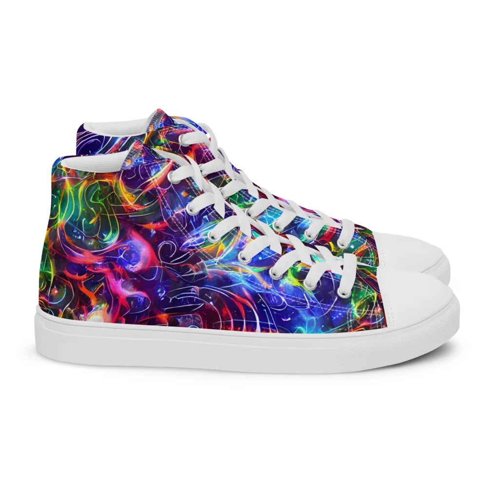 Molten Ribbon Reef on Women's High Top Canvas Shoes — Right