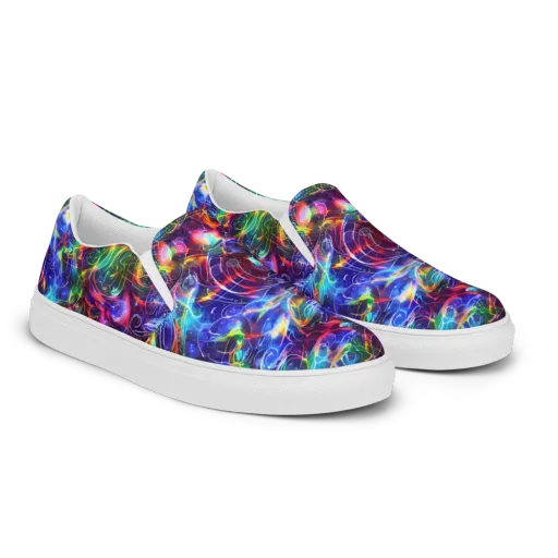 Molten Ribbon Reef on a Men's Slip-On Canvas Shoes