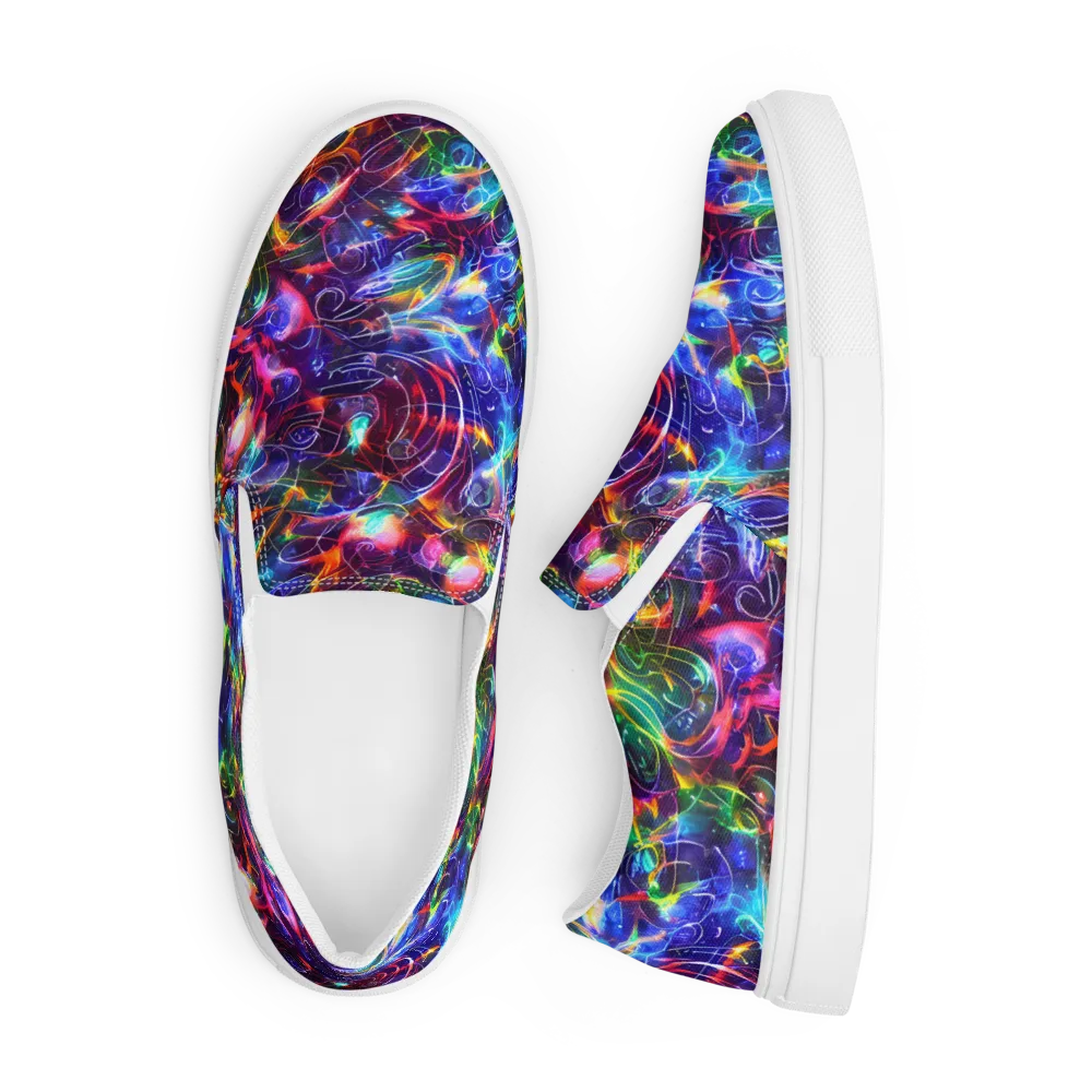 Molten Ribbon Reef on Men's Slip-On Canvas Shoes — Front