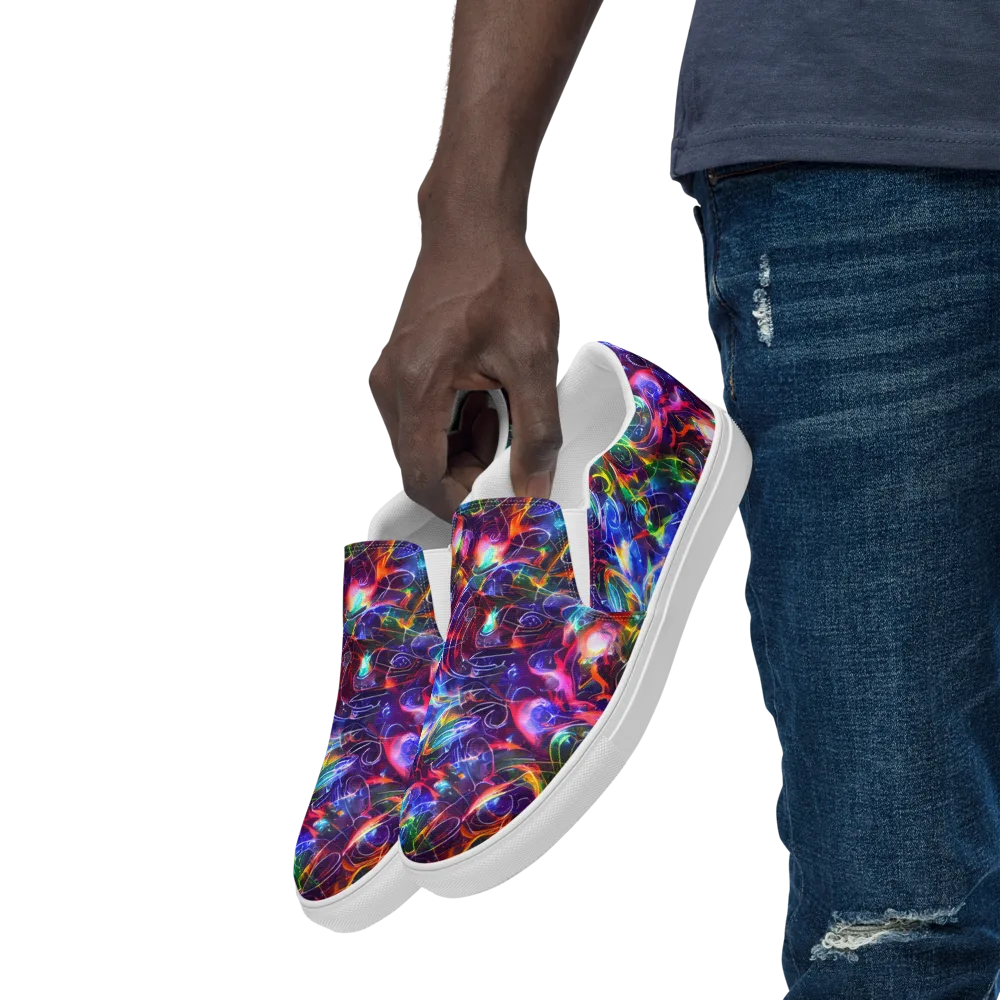Molten Ribbon Reef on Men's Slip-On Canvas Shoes — Left Front
