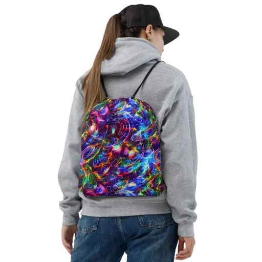 Molten Ribbon Reef on a Drawstring Bag