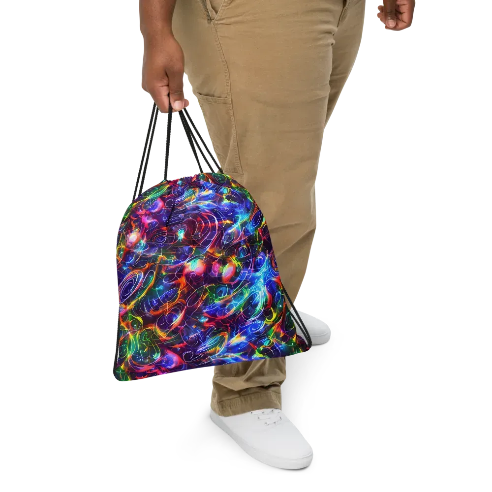 Molten Ribbon Reef on Drawstring Bag — Front
