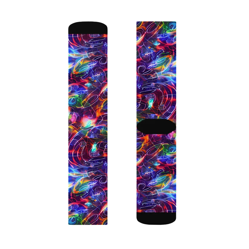 Molten Ribbon Reef on Socks — Right Sock