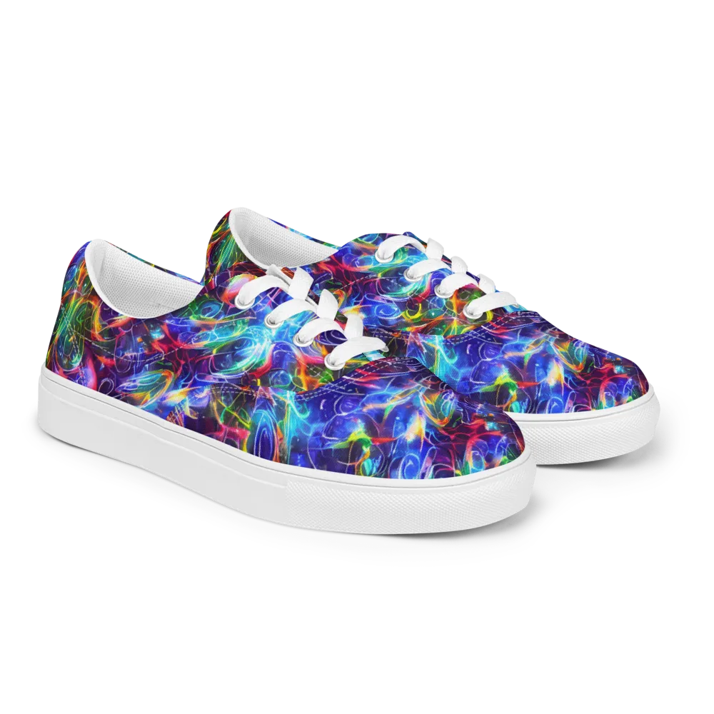 Molten Ribbon Reef on Men's Lace-Up Canvas Shoes — Right Front