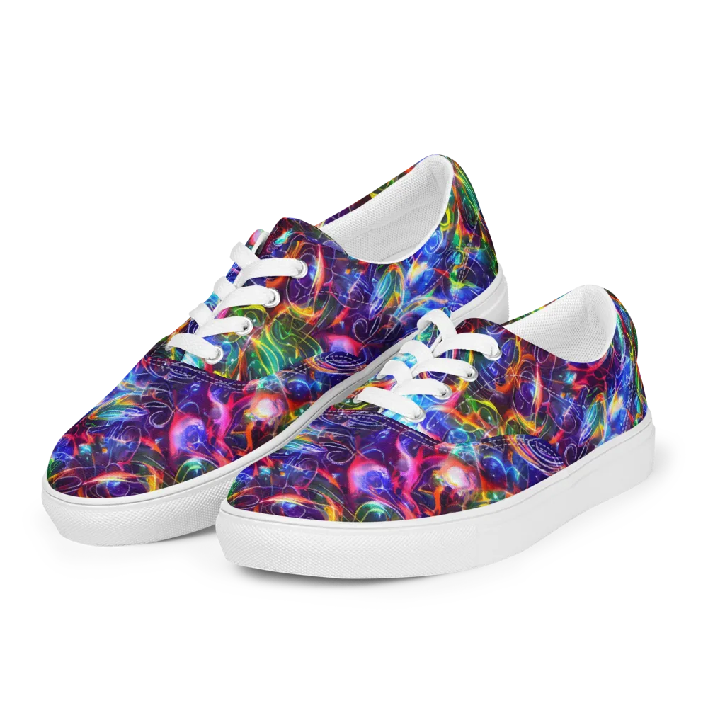 Molten Ribbon Reef on Men's Lace-Up Canvas Shoes — Left Front
