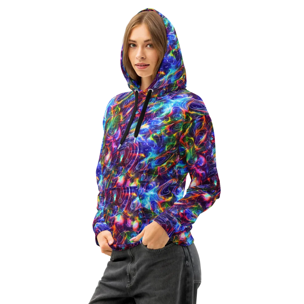 Molten Ribbon Reef on Cotton Hoodie — Left Front