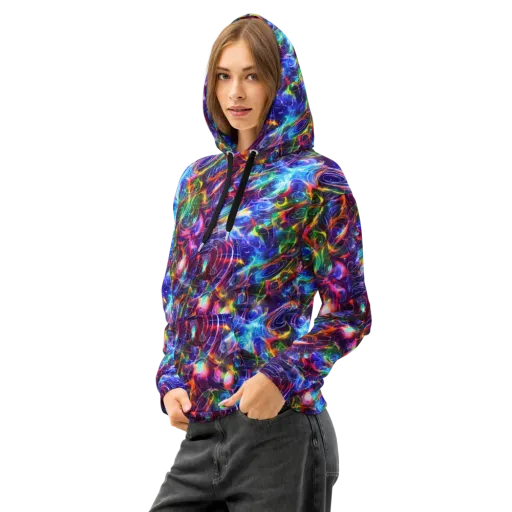 Molten Ribbon Reef on a Cotton Hoodie