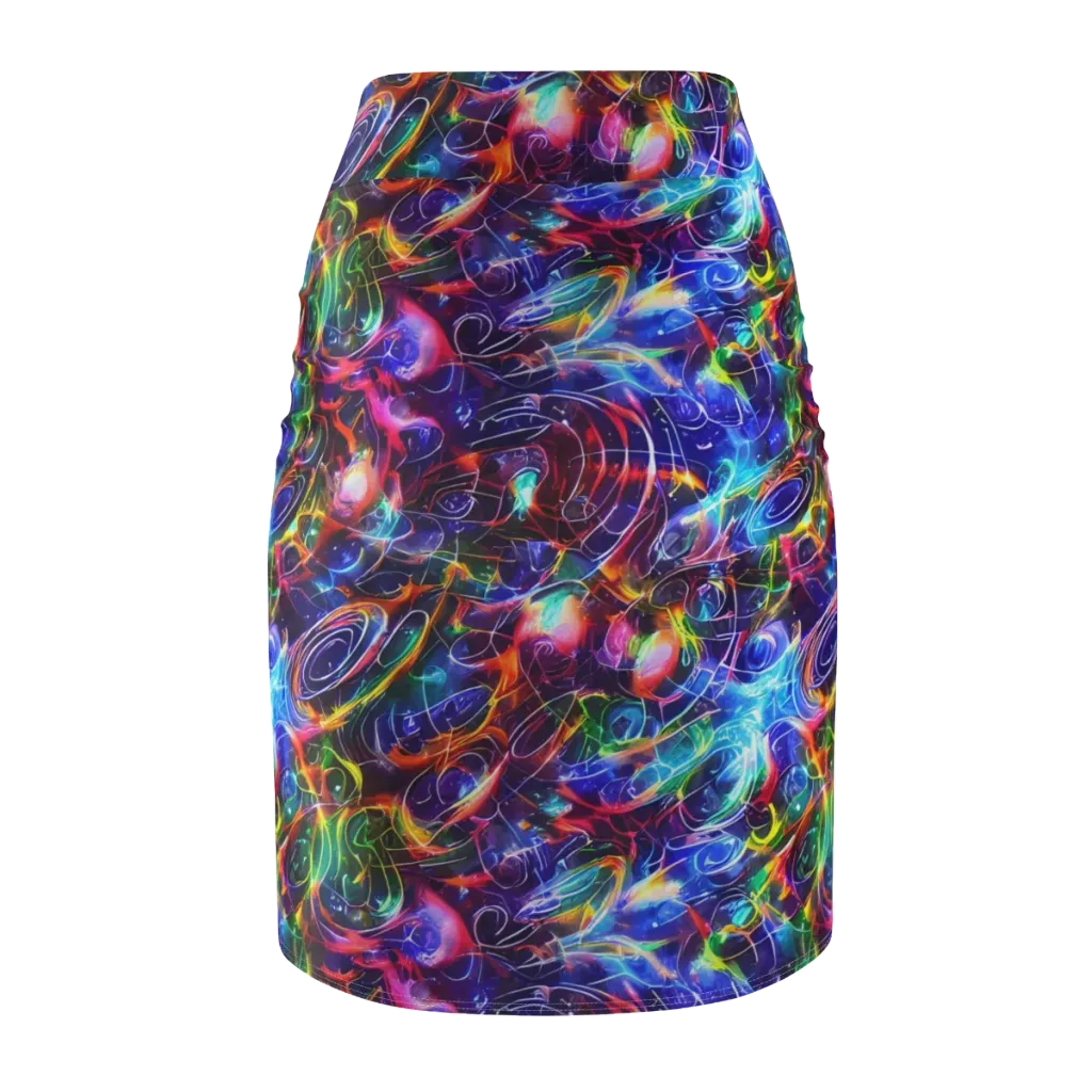 Molten Ribbon Reef on Pencil Skirt — Back