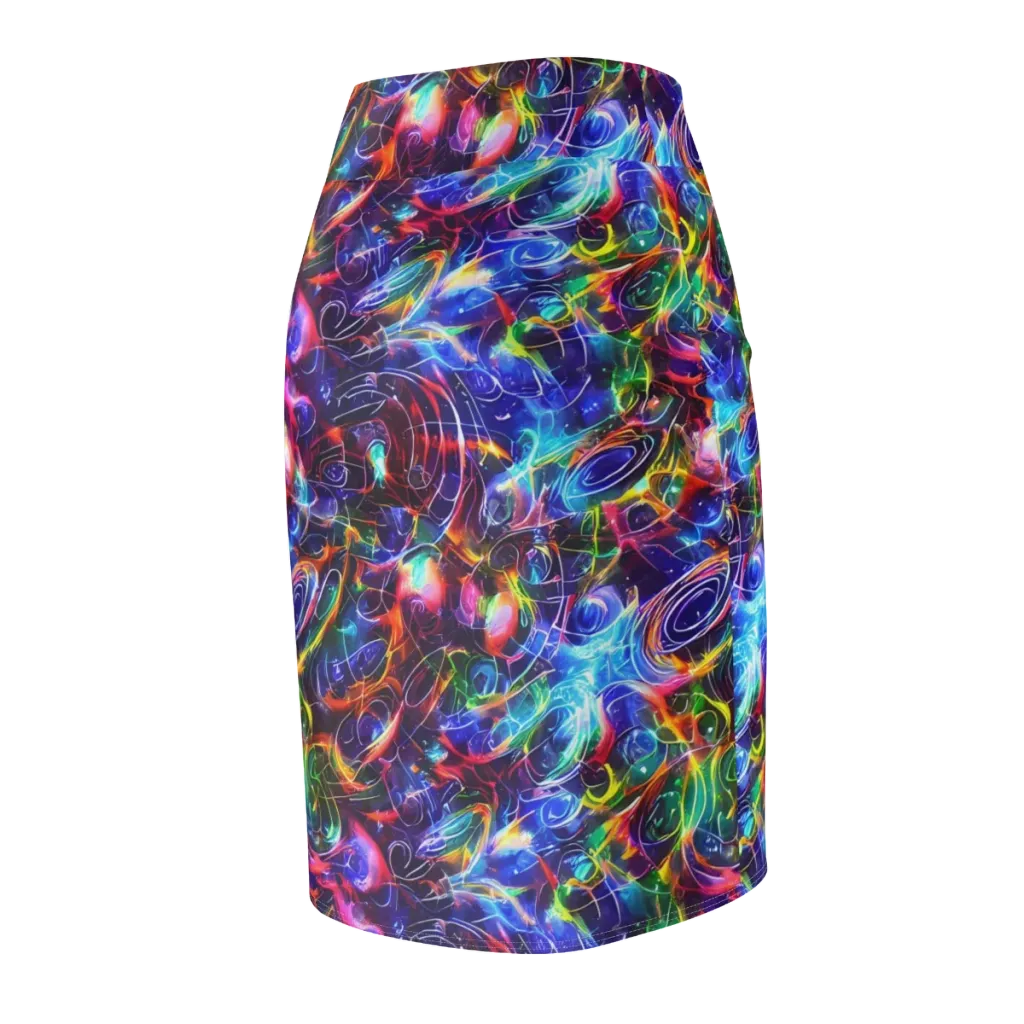 Molten Ribbon Reef on Pencil Skirt — Back Side