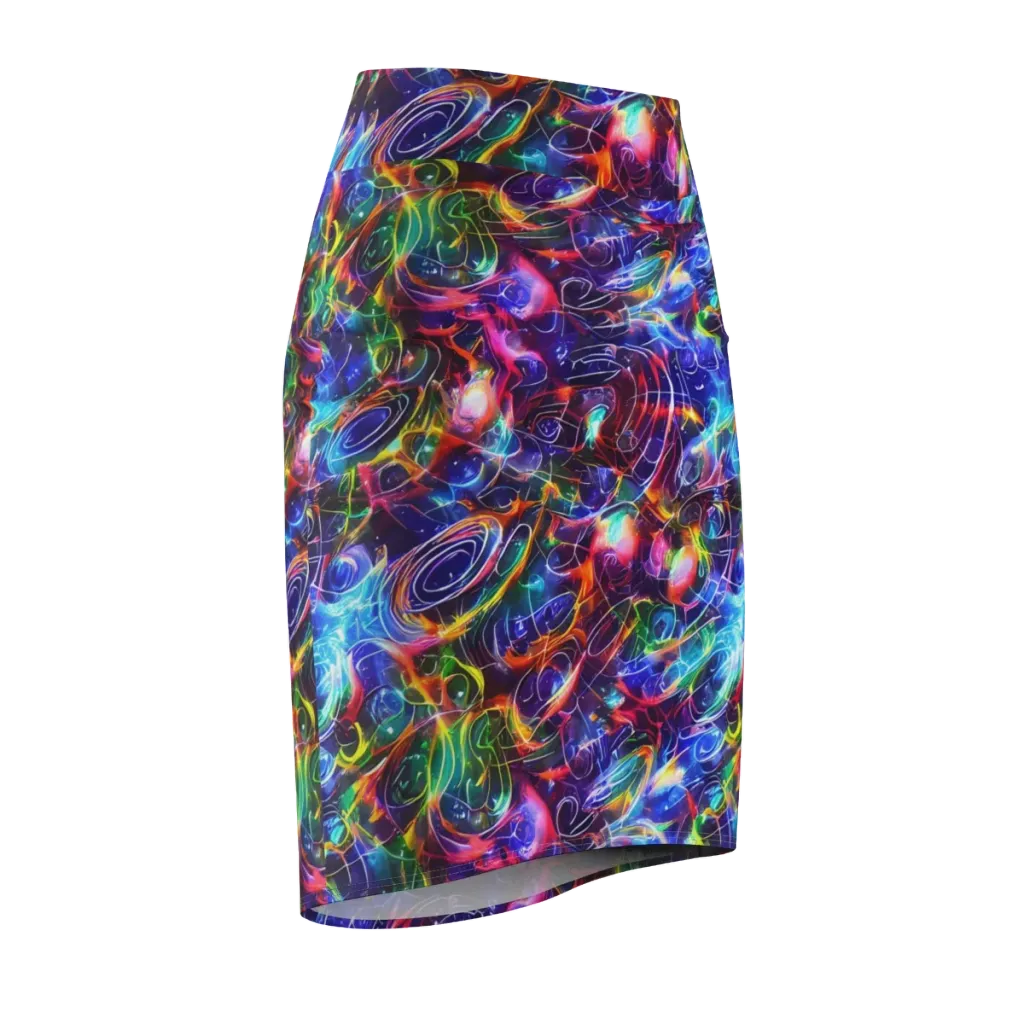Molten Ribbon Reef on Pencil Skirt — Front Side