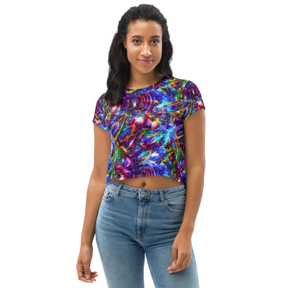 Molten Ribbon Reef on Crop Tee — Front