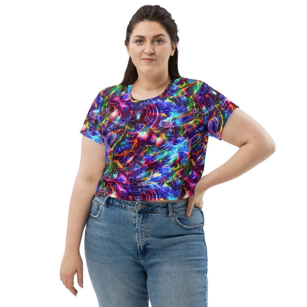 Molten Ribbon Reef on Crop Tee — Front