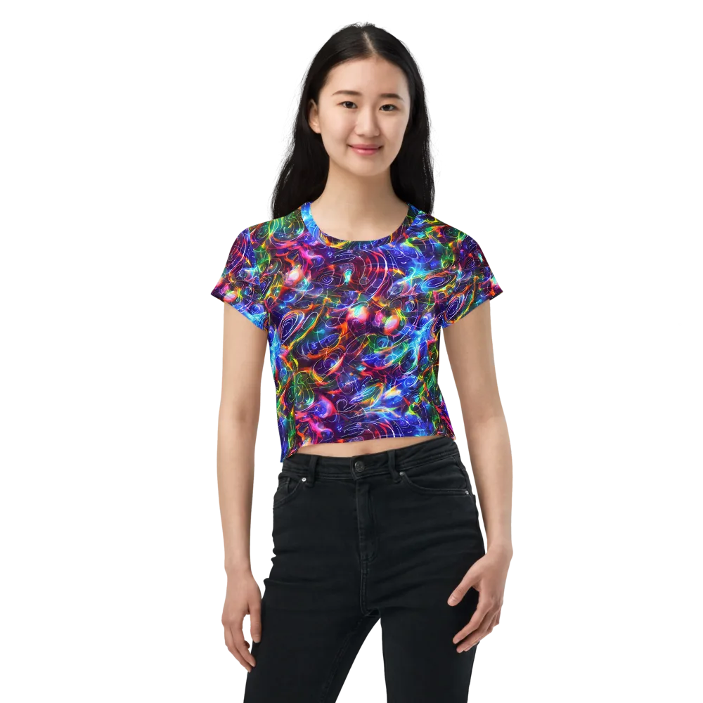Molten Ribbon Reef on Crop Tee — Front