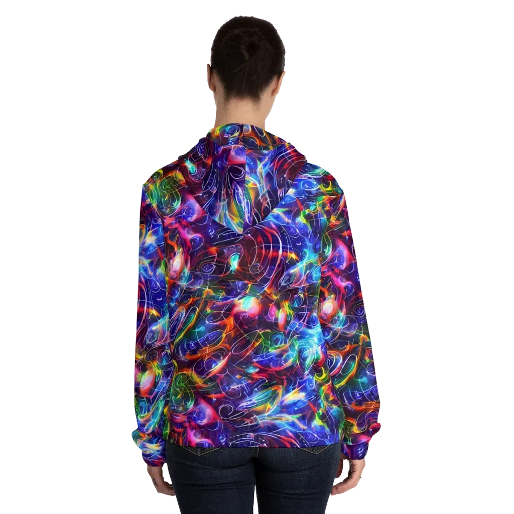 Molten Ribbon Reef on Women's Full-Zip Hoodie — Back On Person