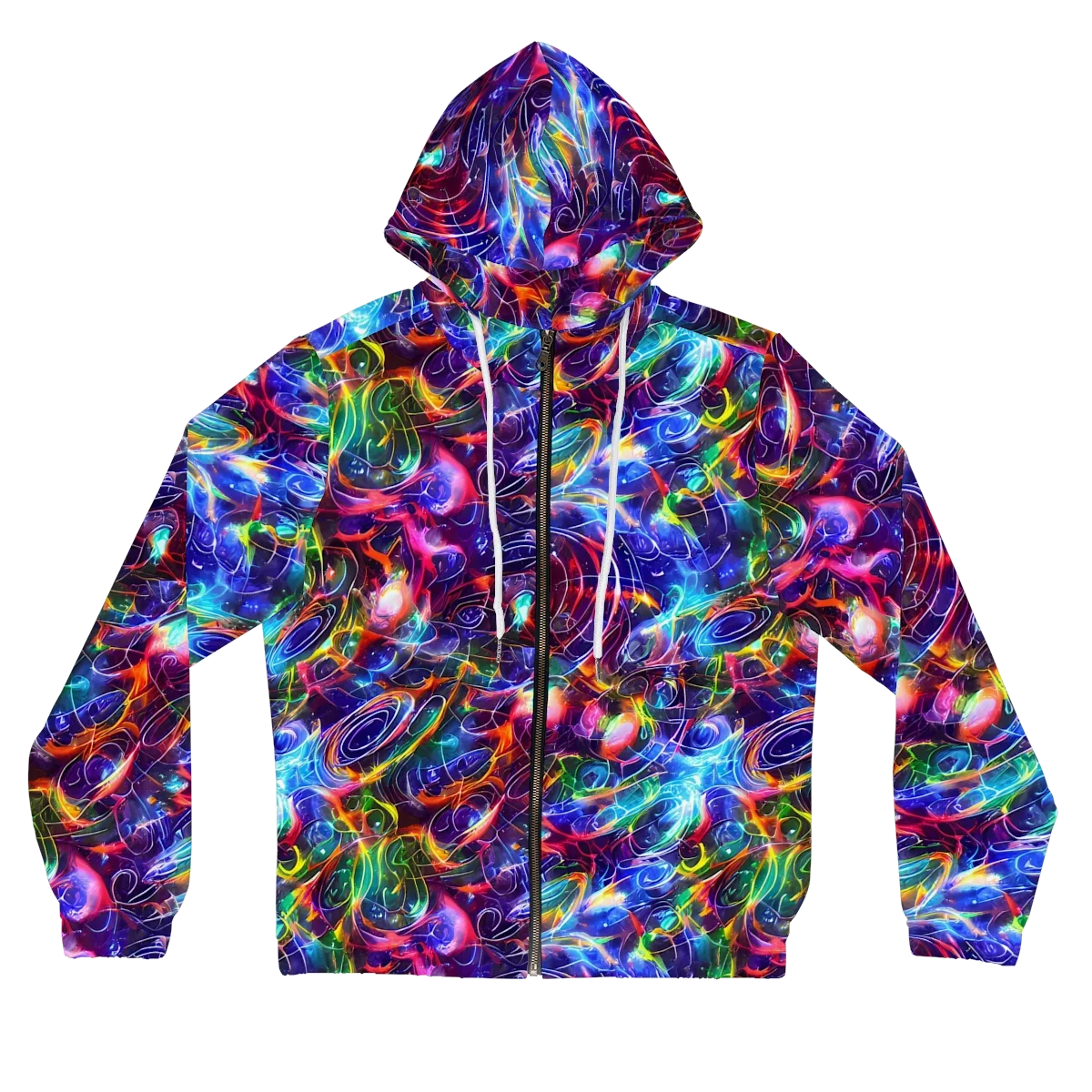 Molten Ribbon Reef on Women's Full-Zip Hoodie — Front