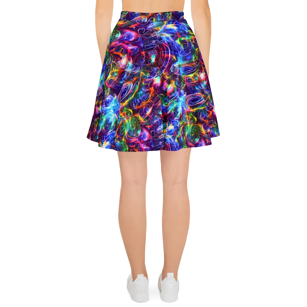Molten Ribbon Reef on Skater Skirt — Back
