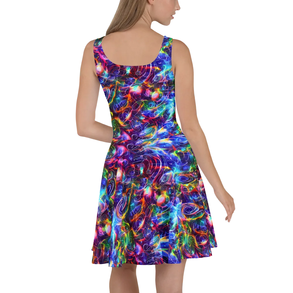 Molten Ribbon Reef on Skater Dress — Back