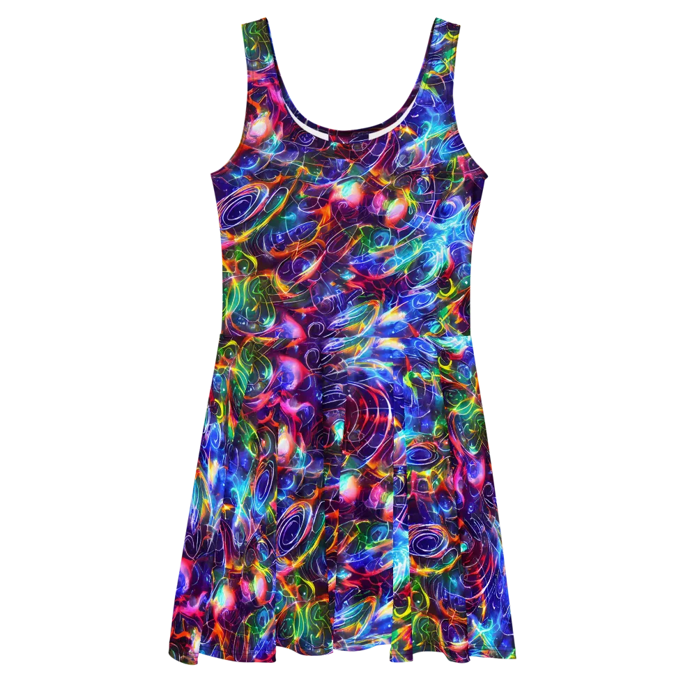 Molten Ribbon Reef on Skater Dress — Front