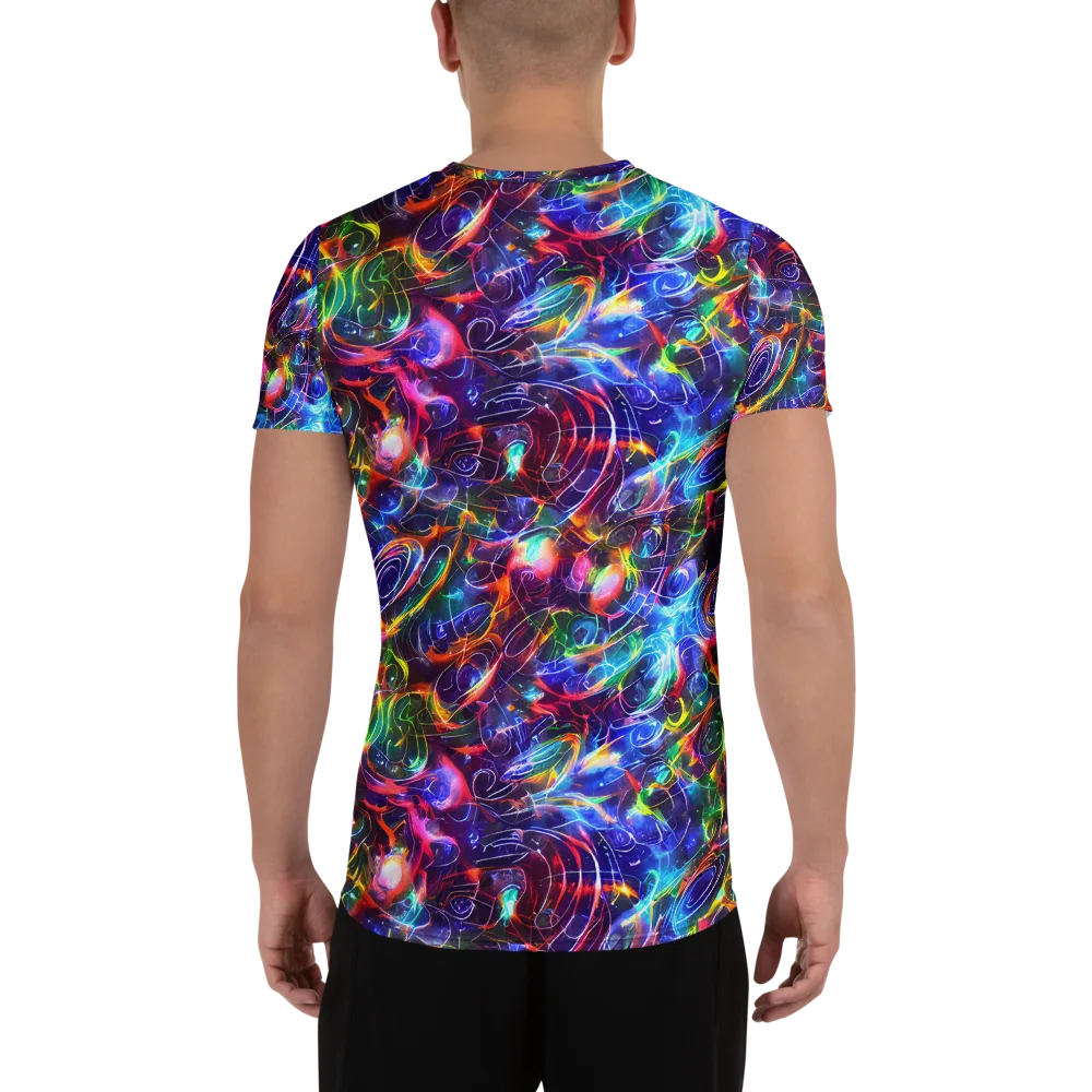 Molten Ribbon Reef on Men's Athletic T-Shirt — Back