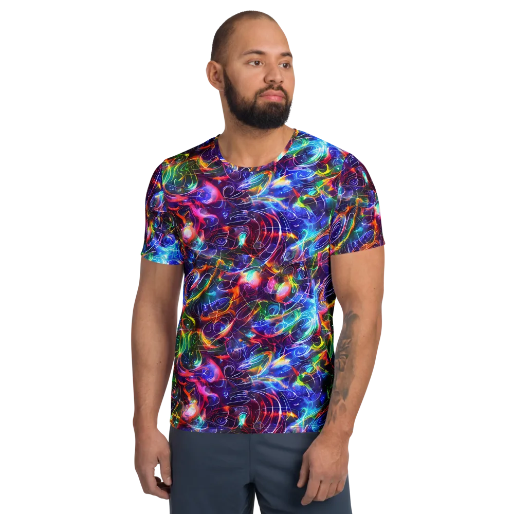 Molten Ribbon Reef on Men's Athletic T-Shirt — Front