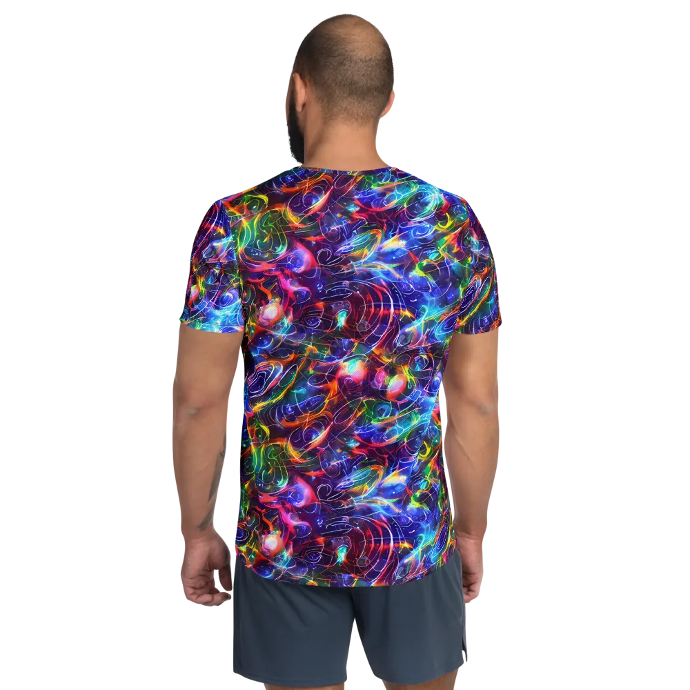 Molten Ribbon Reef on Men's Athletic T-Shirt — Back
