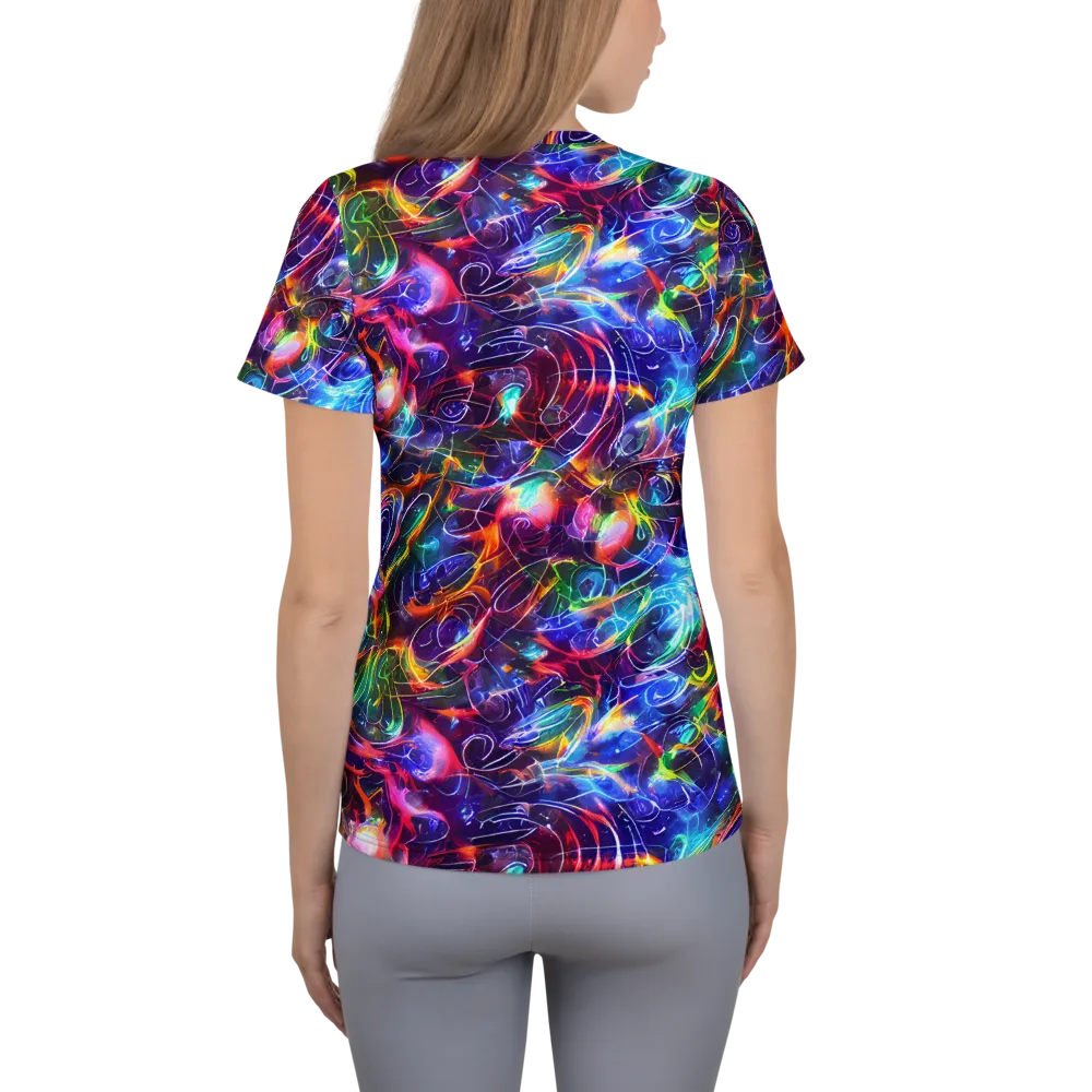 Molten Ribbon Reef on Women's Athletic T-Shirt — Back