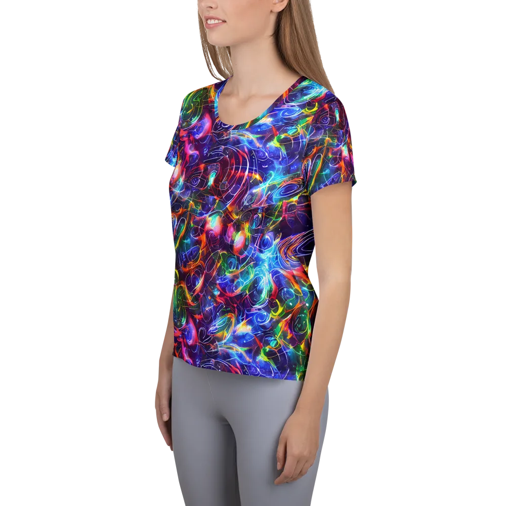 Molten Ribbon Reef on Women's Athletic T-Shirt — Left