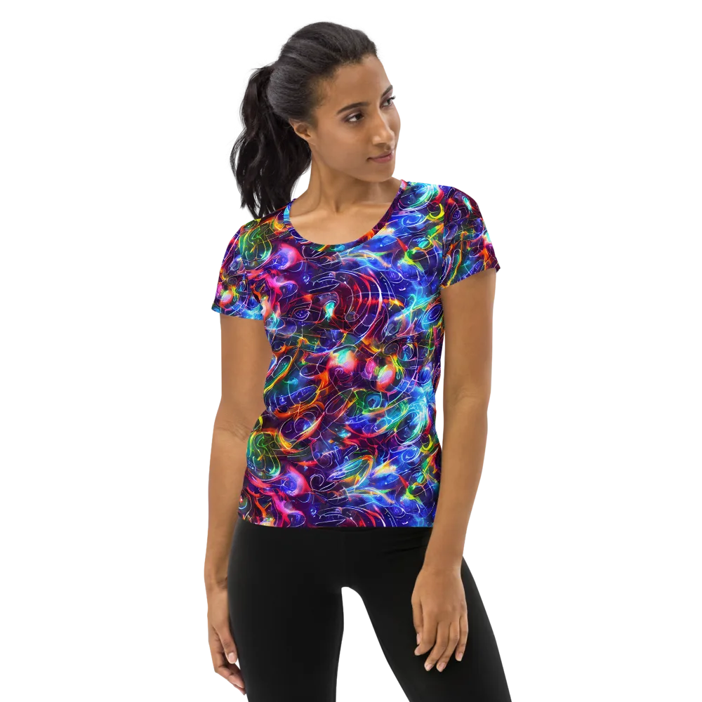 Molten Ribbon Reef on Women's Athletic T-Shirt — Front