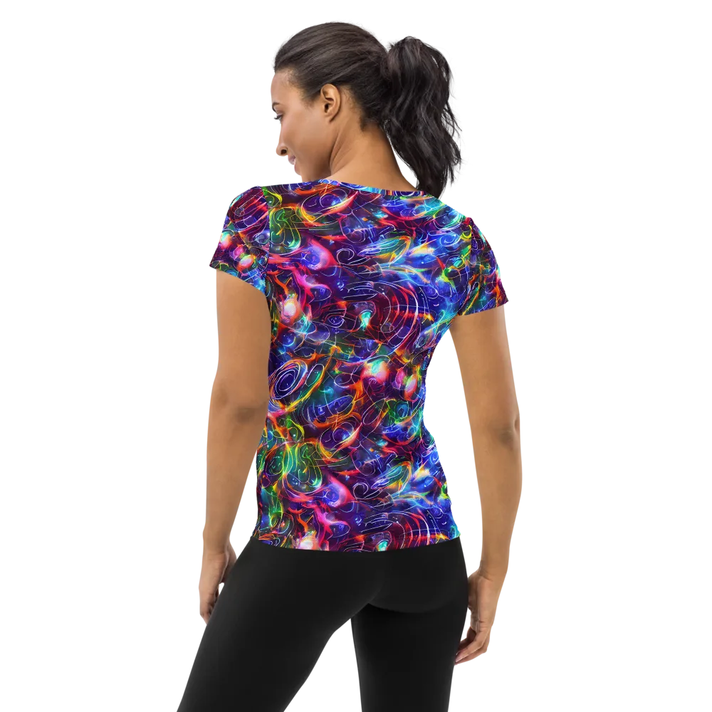 Molten Ribbon Reef on Women's Athletic T-Shirt — Back