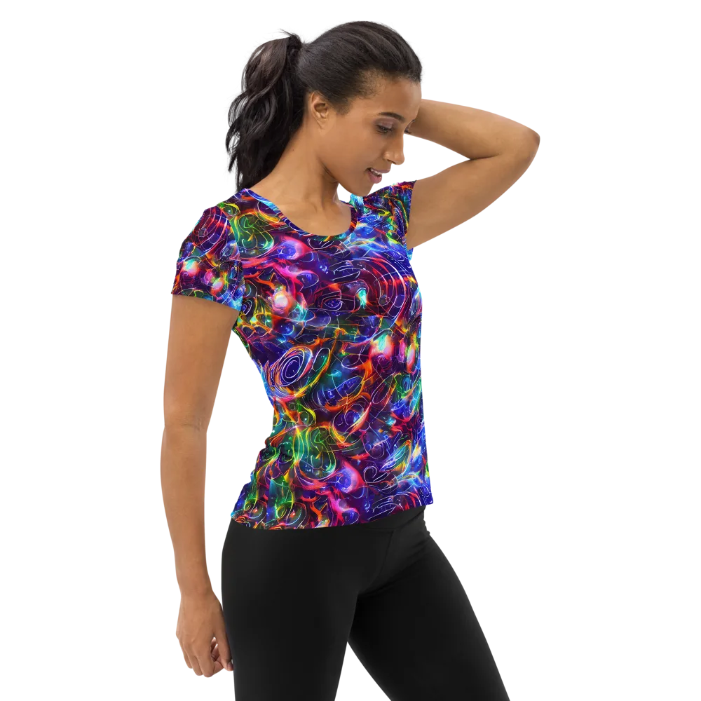 Molten Ribbon Reef on Women's Athletic T-Shirt — Right