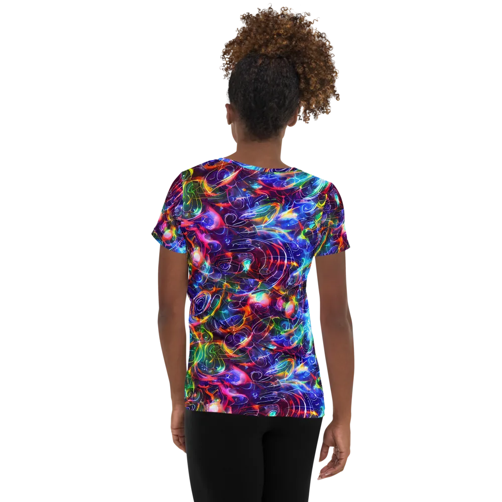 Molten Ribbon Reef on Women's Athletic T-Shirt — Back