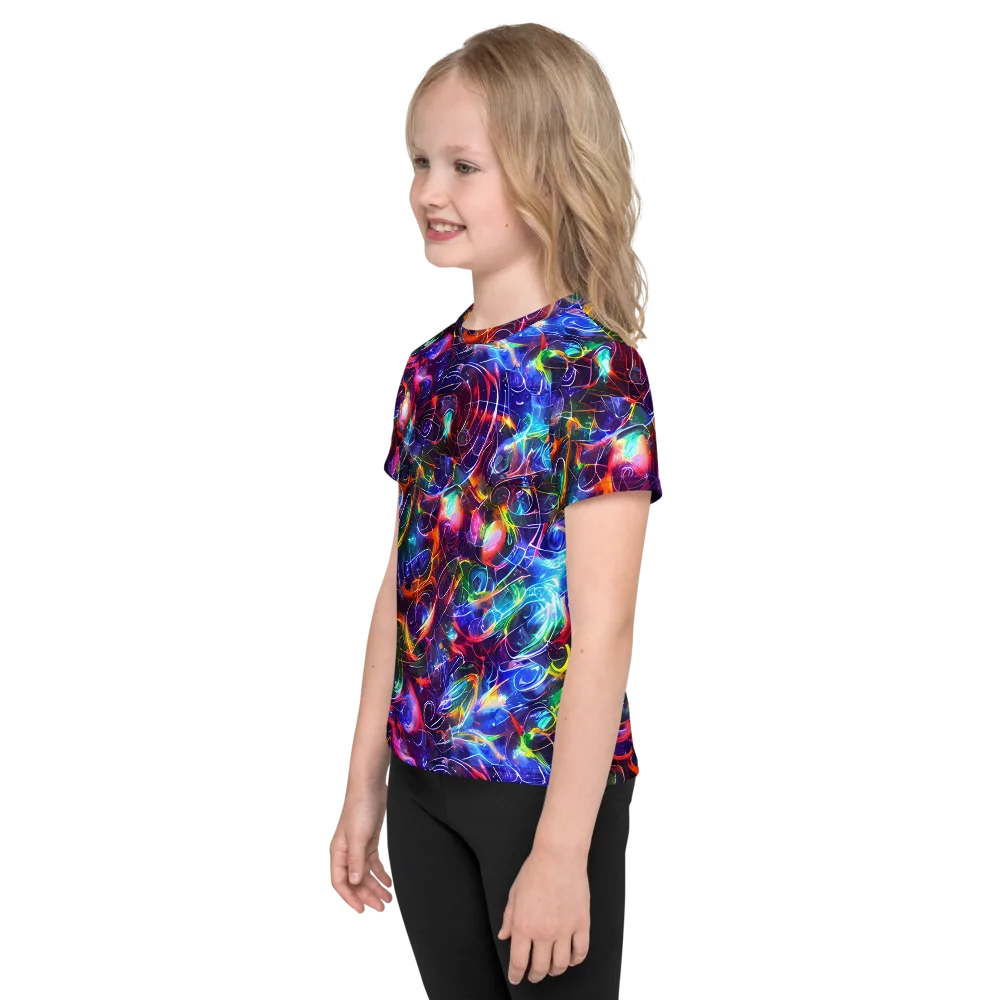 Molten Ribbon Reef on Kids Crew Neck T-Shirt — Left