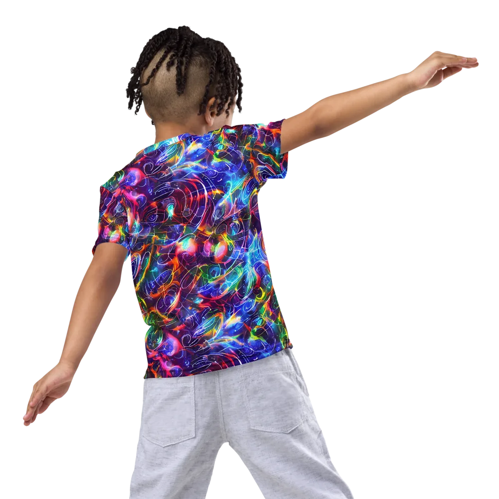 Molten Ribbon Reef on Kids Crew Neck T-Shirt — Back