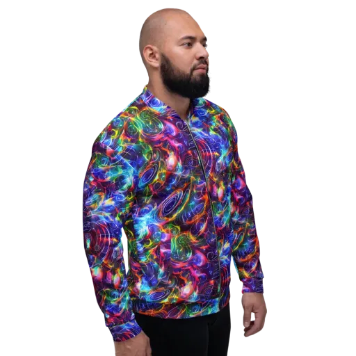 Molten Ribbon Reef on a Bomber Jacket