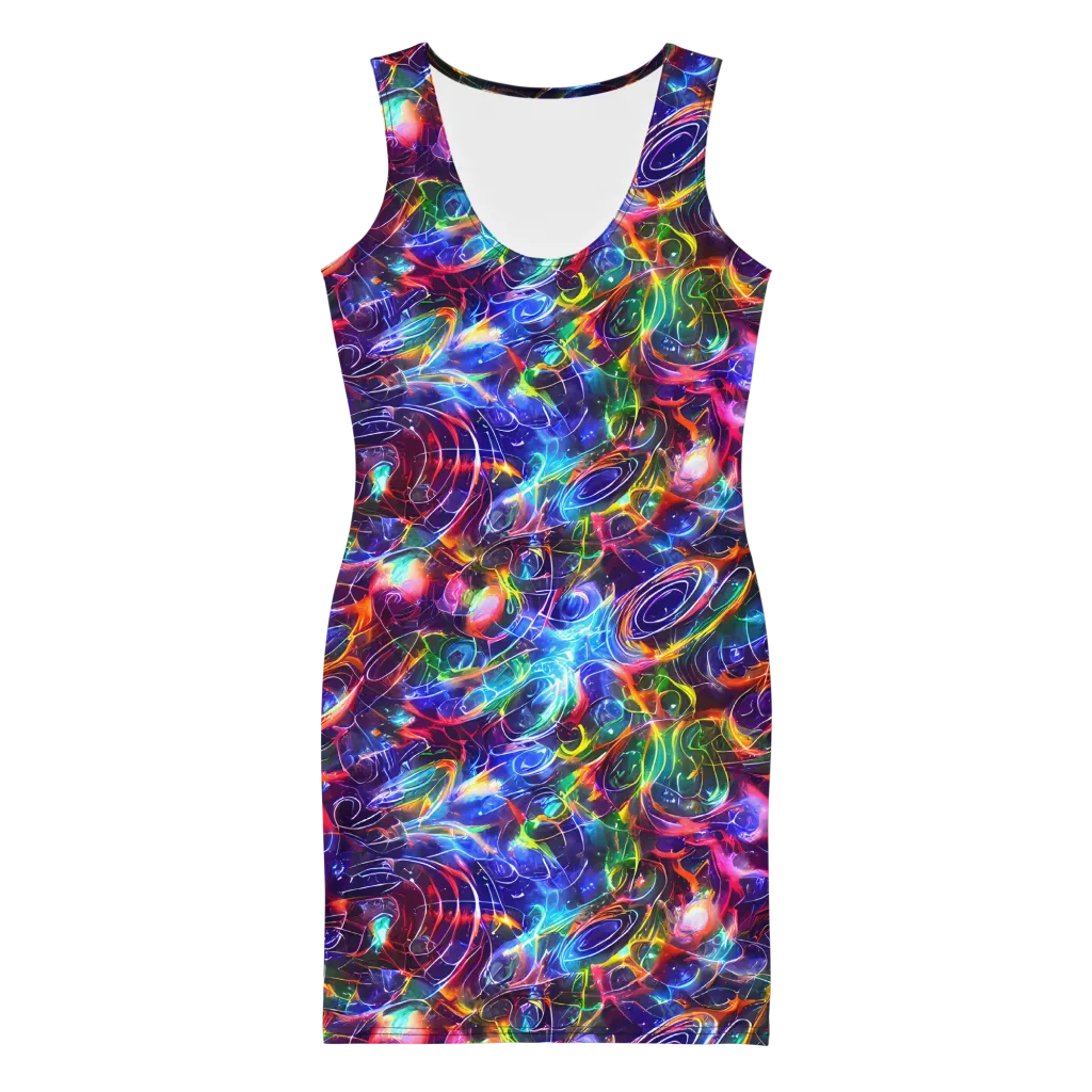 Molten Ribbon Reef on Bodycon Dress — Front