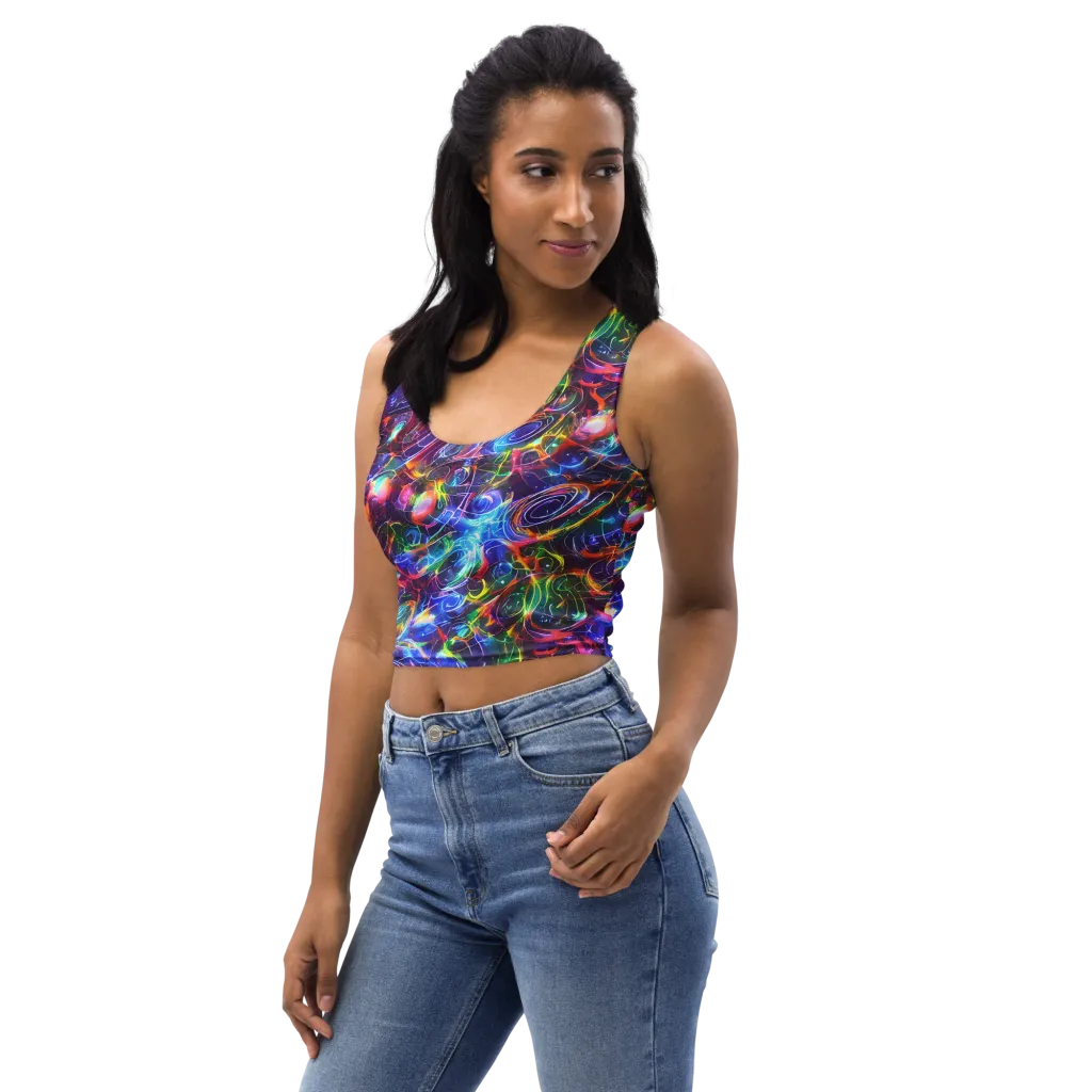 Molten Ribbon Reef on Crop Top — Left Front