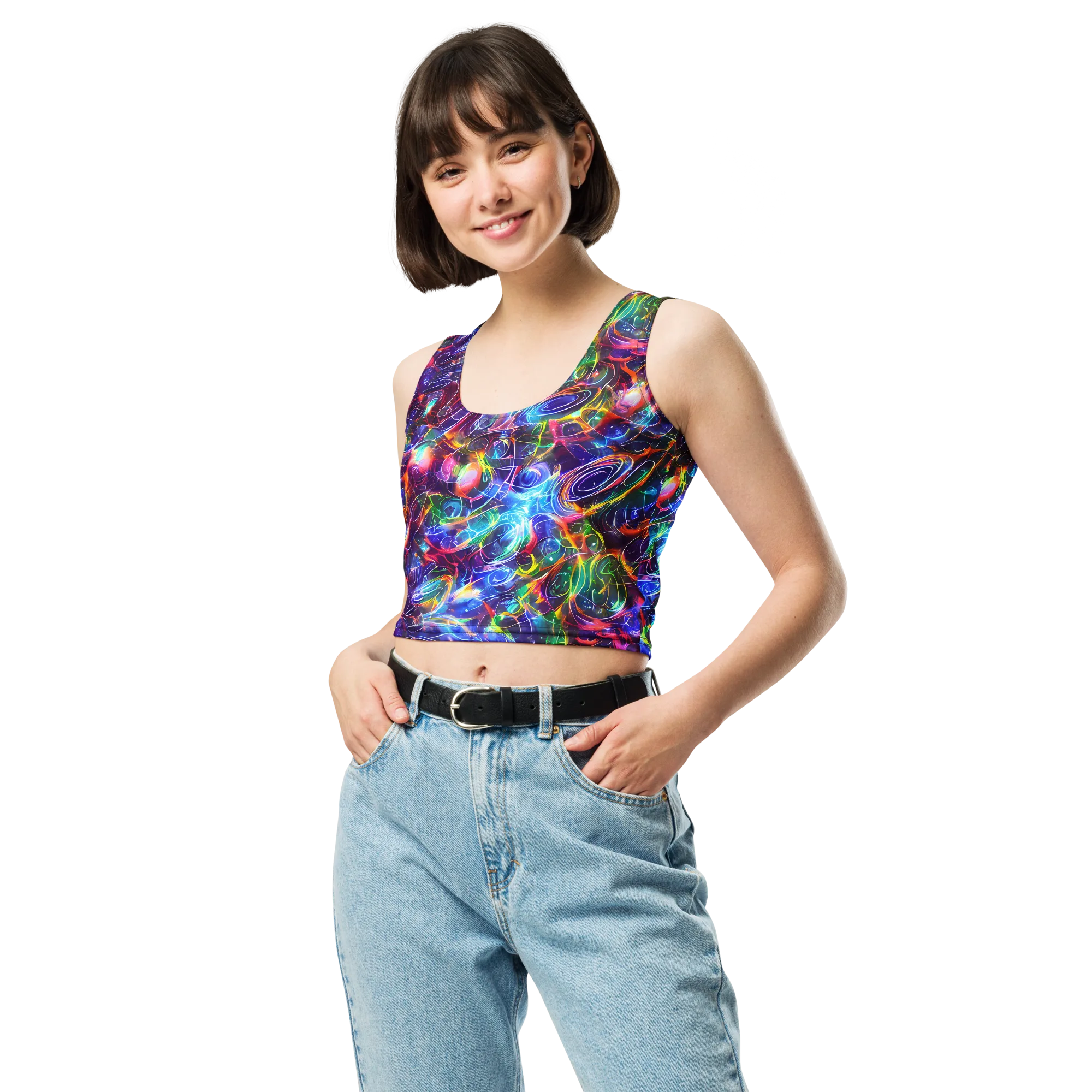 Molten Ribbon Reef on Crop Top — Front