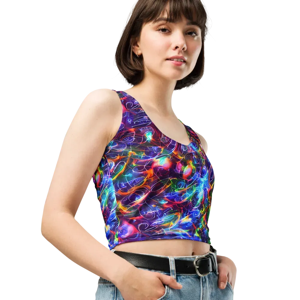 Molten Ribbon Reef on Crop Top — Right Front
