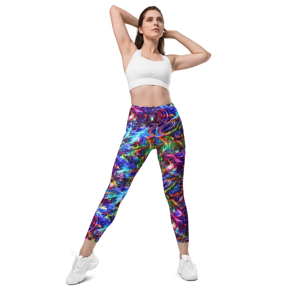 Molten Ribbon Reef on Leggings with Pockets — Front