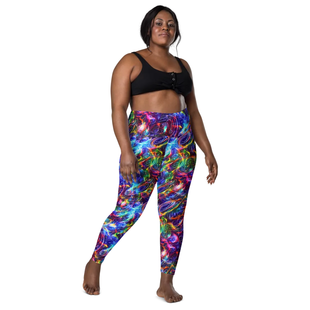 Molten Ribbon Reef on Leggings with Pockets — Front