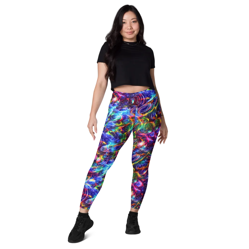 Molten Ribbon Reef on Leggings with Pockets — Front