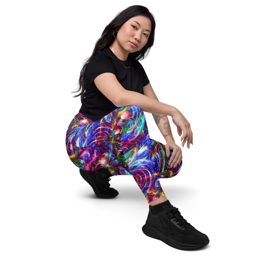 Molten Ribbon Reef on Leggings with Pockets — Right Front