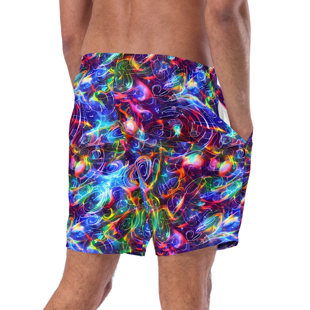 Molten Ribbon Reef on Swim Trunks — Right Back