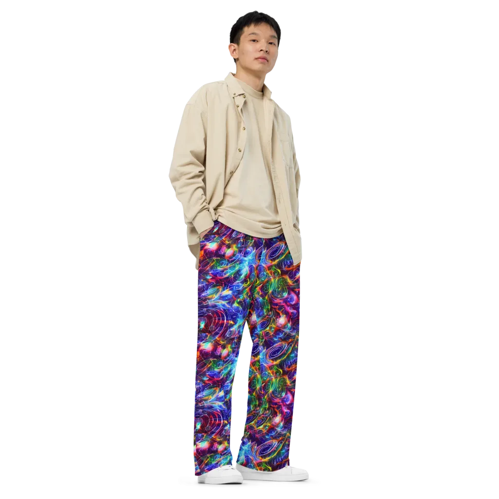 Molten Ribbon Reef on Wide-Leg Pants — Right Front