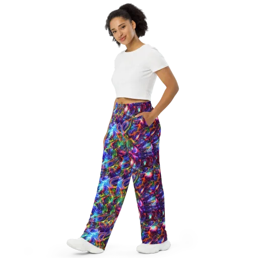 Molten Ribbon Reef on a Wide-Leg Pants